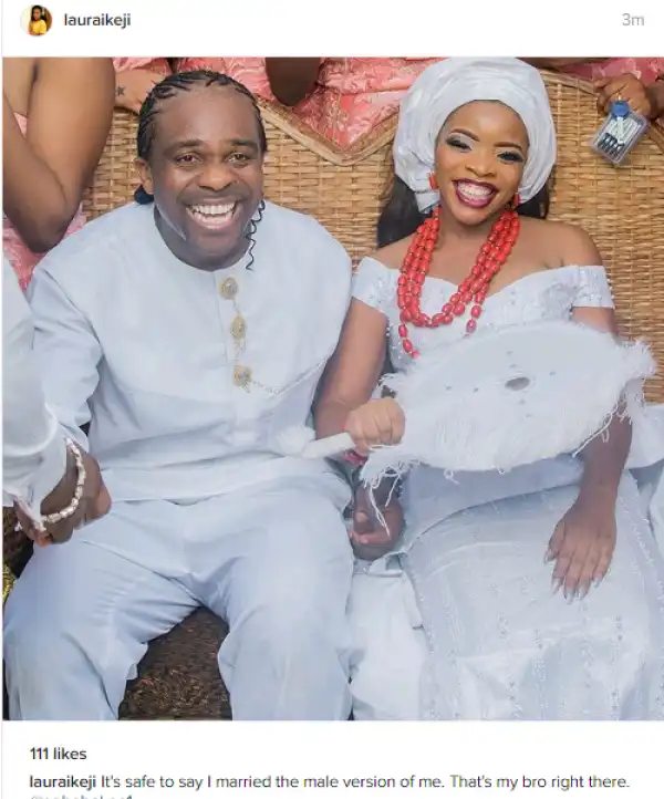 " I Married The Male Version Of Me ": Laura Ikeji Shares More Photos From Her Marriage